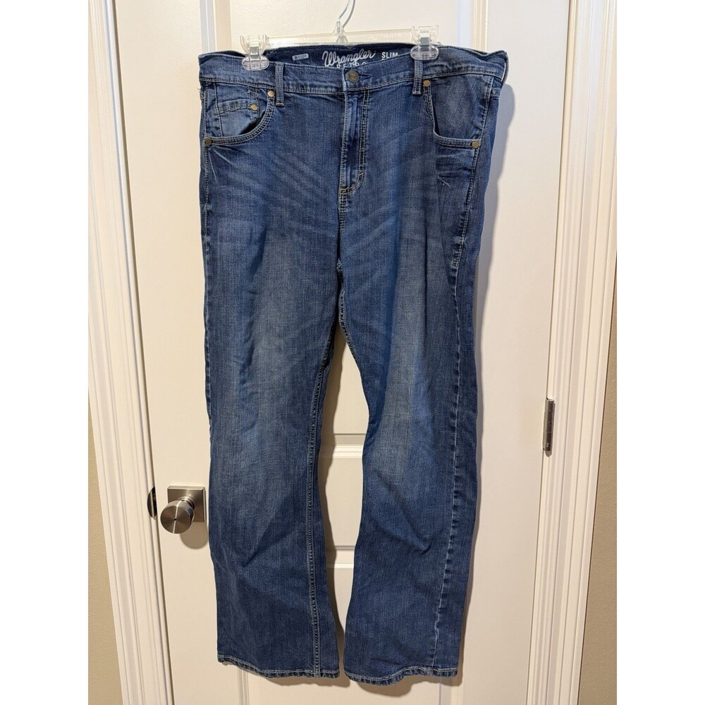 Wrangler Retro Men’s Jeans 35x34 Slim Boot Cut Stretch Medium Wash 10WLTLY